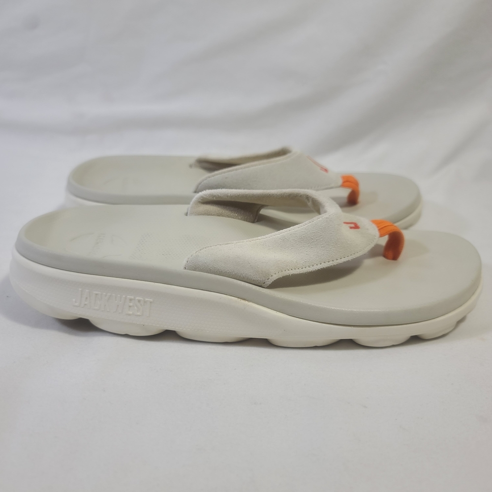 Jackwest Rekofoam Women's Mexico Flip Flops Bone Comfort Sandals Shoes Size 8